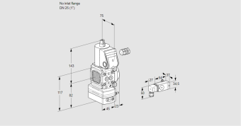 Регулятор давления с эл.магнитным клапаном VAD 1-/25R/NW-100A купить в компании ГАЗПРИБОР