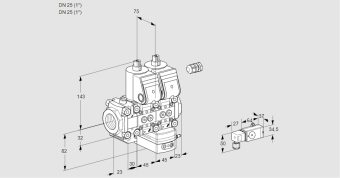 Регулятор давления с двумя эл.магнитными клапанами VCD 1E25R/25R05FND-50WR/3-PP/PPPP купить в компании ГАЗПРИБОР
