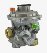 Регулятор давления газа FE-10S угловой G½хG¾ Pвых=13-500 mbar c клапаном ПЗК