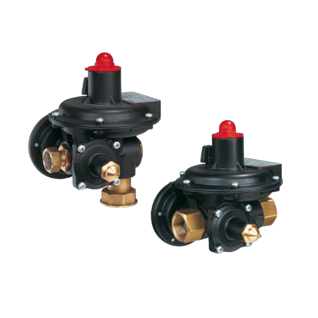 Регулятор давления газа R70 G¾"хG1¼" угловой Рвых=15-70 mbar с клапаном ПЗК