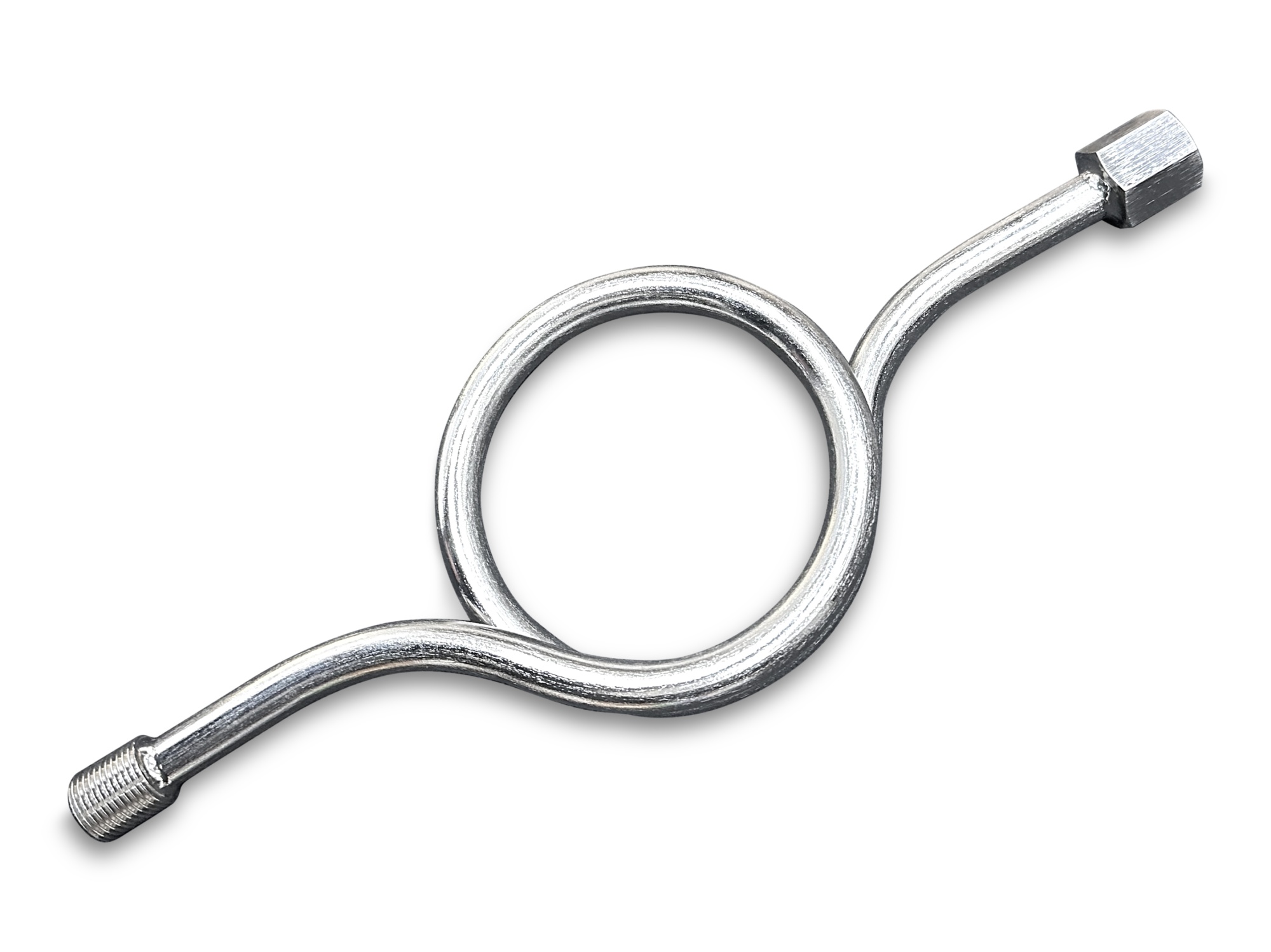 10.032.321.0.1/2 Трубка с витком прямая G1/2в-G1/2н нерж сталь AISI321 (12Х18Н10Т)