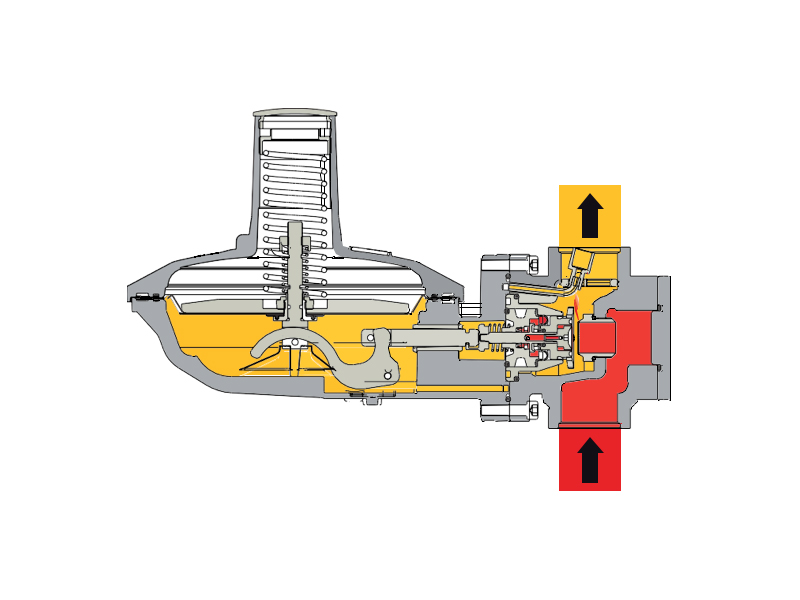Регулятор давления газа Dival-G 500MP G1"хG1 1/2" Рвых=170-300 mbar, с ПЗК