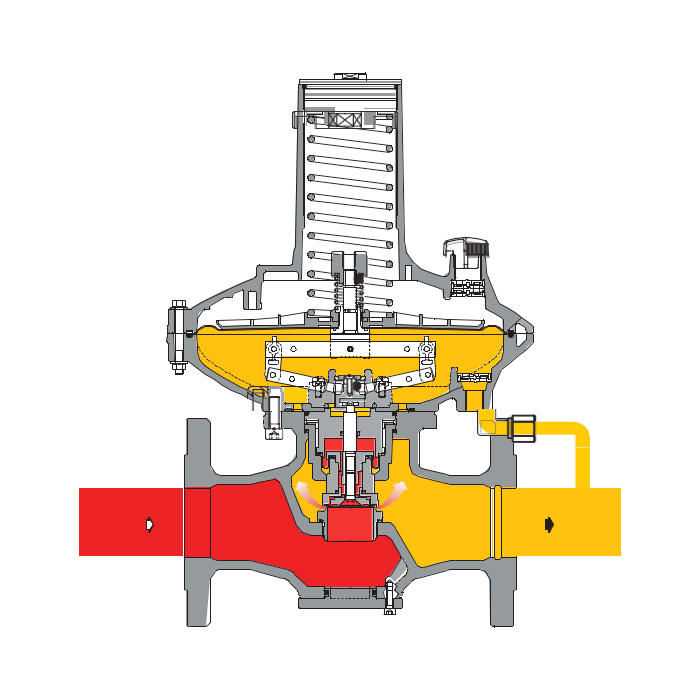 Регулятор давления газа Dival-G 600TR DN25 Рвых=280-720 mbar, с ПЗК