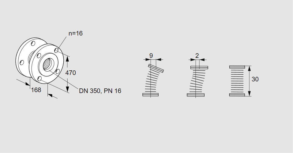 Компенсатор EKO 350F10P DN350