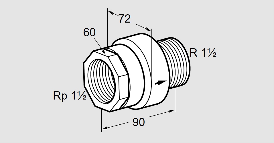 Клапан термозапорный TAS 40IA50