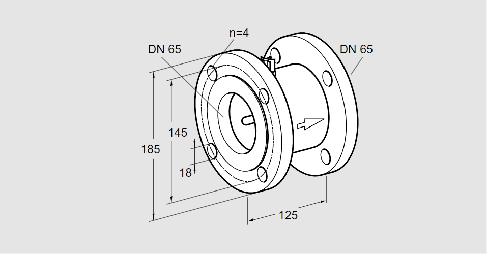 Клапан термозапорный TAS 65FF50