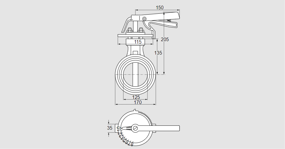 Заслонка дроссельная DKR 125Z03H450D