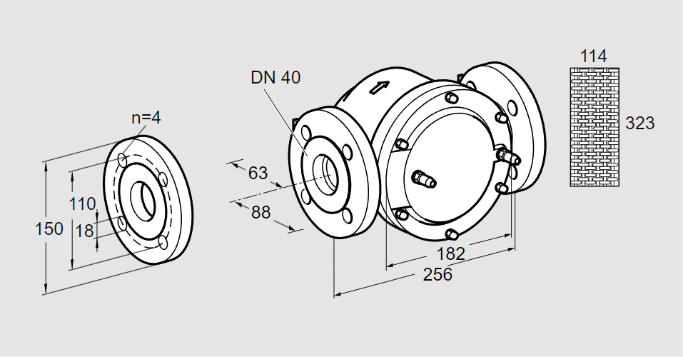 Фильтр газовый GFK 40F10-6  DN40