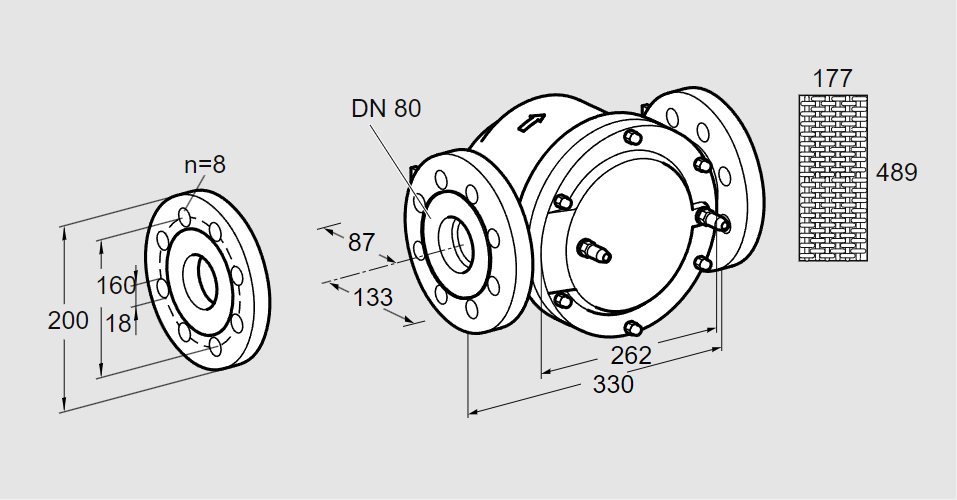 Фильтр газовый GFK 80F10-6  DN80
