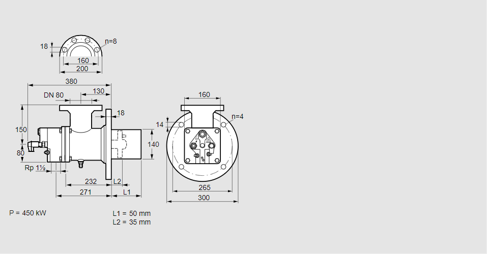 Горелка газовая BIO 140RB-50/35-(47)E