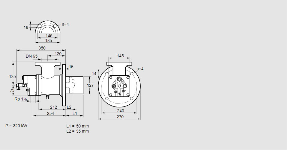 Горелка газовая BIO 125RB-50/35-(15)E