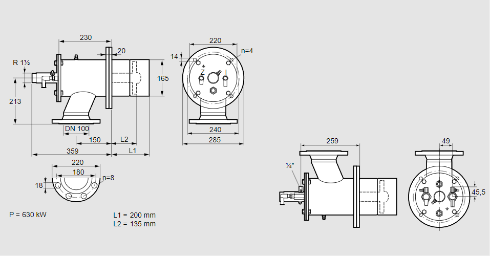 ZIO 165HB-200/135-(18D)D
