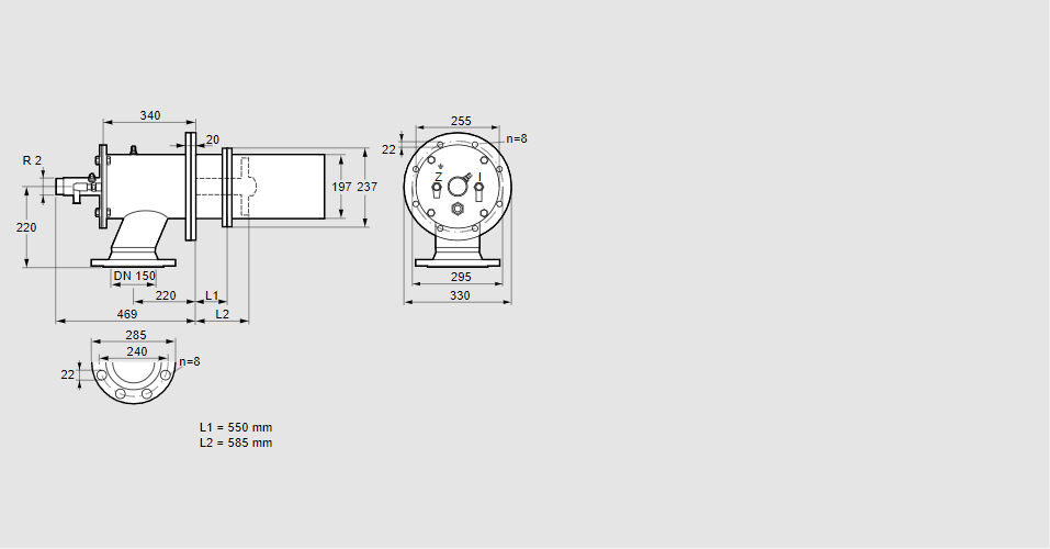 Горелка газовая ZIC 200HB-550/585-(21)D