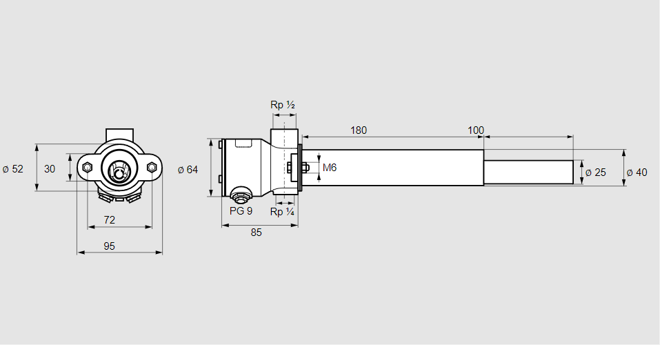 Пилотная горелка ZKIHB 180/100R