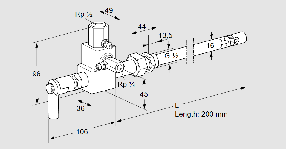 Пилотная горелка ZMI 16G200R
