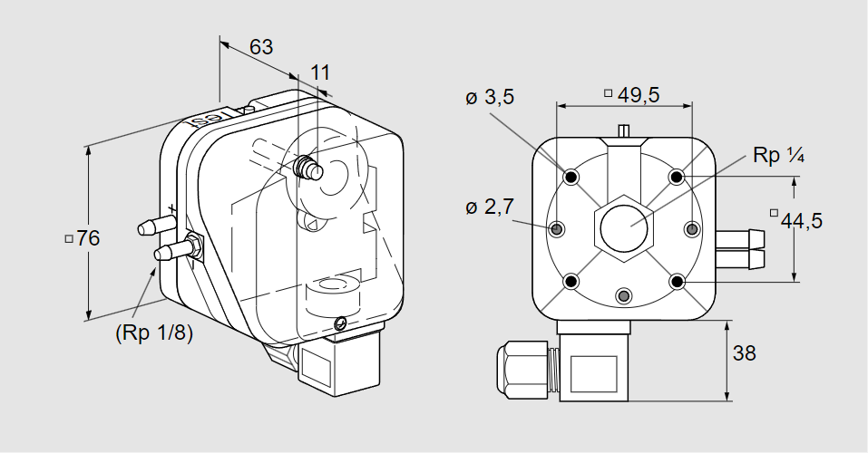 Датчик-реле давления DL 10AH-61