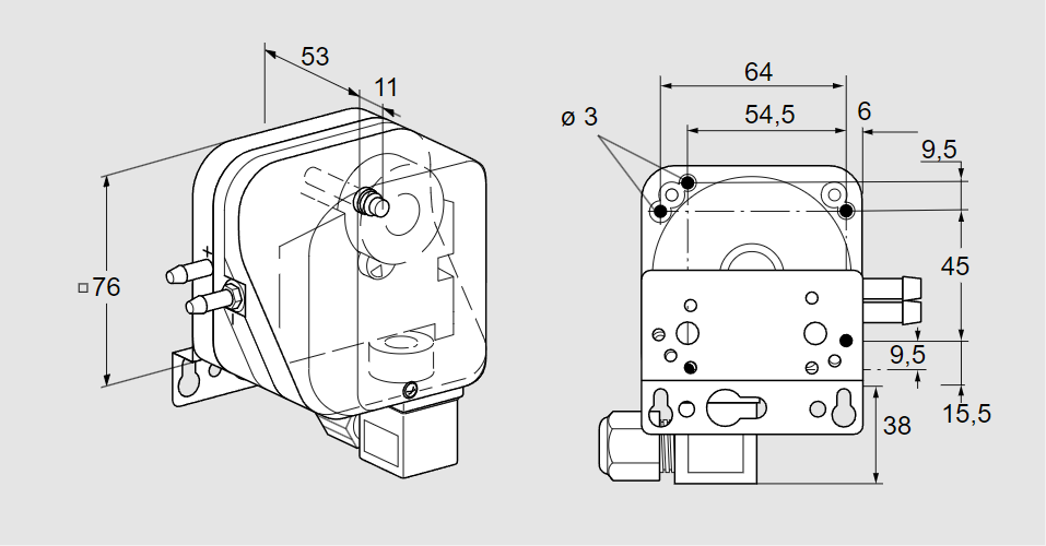 Датчик-реле давления DL 10KN-6W