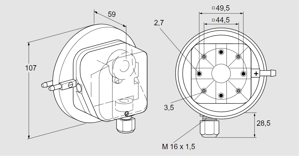 Датчик-реле давления DL 3K-3