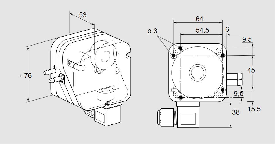Датчик-реле давления DL 50K-9