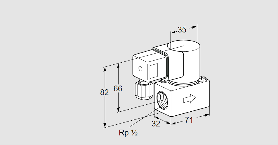 Клапан эл.магнитный газовый VG 15/10R01T6LG
