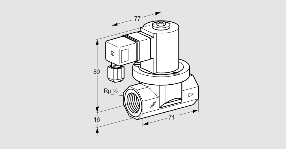 Клапан эл.магнитный газовый VGP 15R02W6