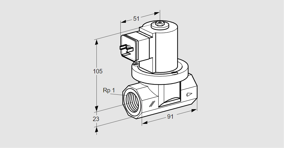Клапан эл.магнитный газовый VGP 25R01Q5