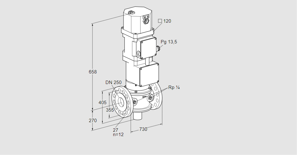 Клапан моторный VK 250F05MHXA43