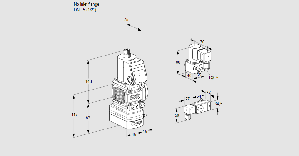 Регулятор давления с эл.магнитным клапаном VAD 1-/15R/NW-100B
