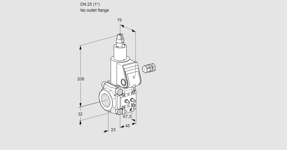 Клапан эл.магнитный газовый VAS 125/-R/LW