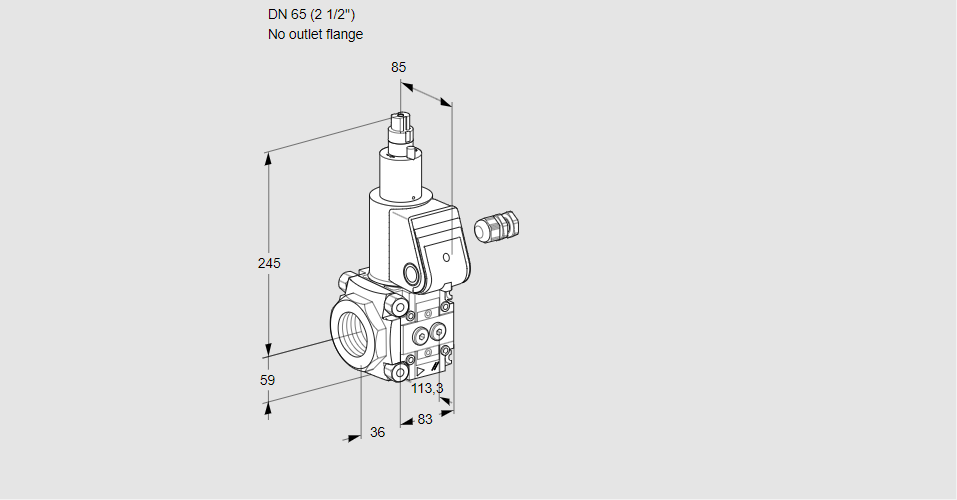 Клапан эл.магнитный газовый VAS 365/-R/LW
