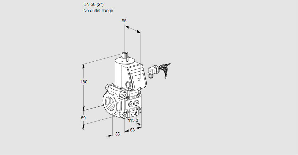 Клапан эл.магнитный газовый VAS 350/-R/NW