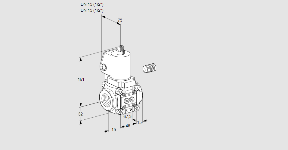 Клапан эл.магнитный газовый VAS 115R/NWSL