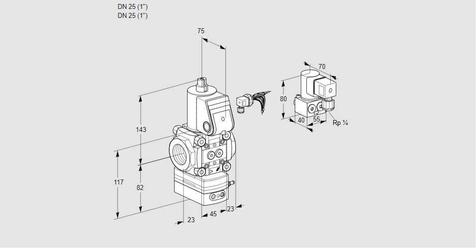 Регулятор давления с эл.магнитным клапаном VAD 125R/NW-100A
