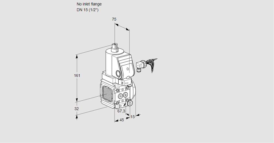 Клапан эл.магнитный газовый VAS 1-/15R/NWGR