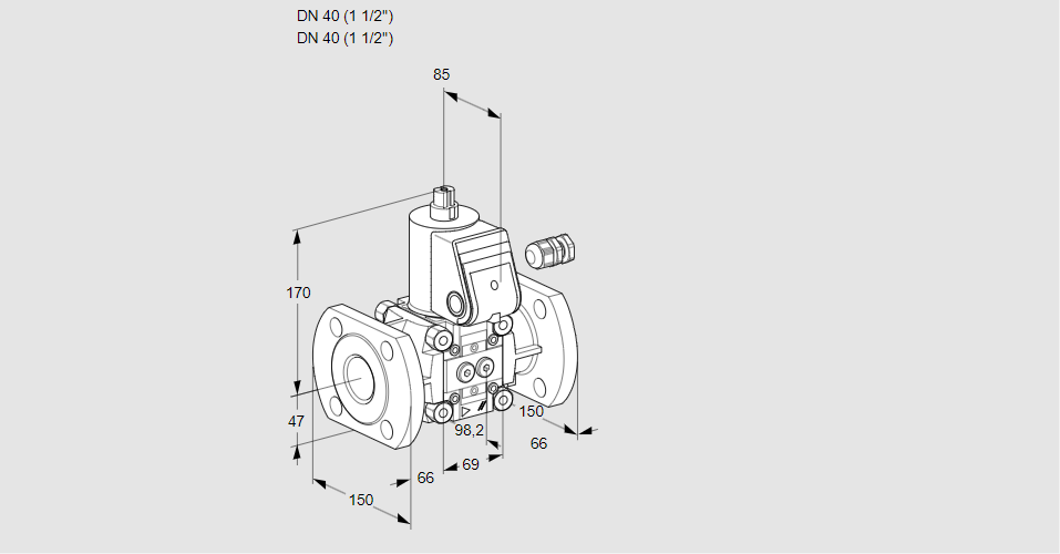 Клапан эл.магнитный газовый VAS 240F/NK