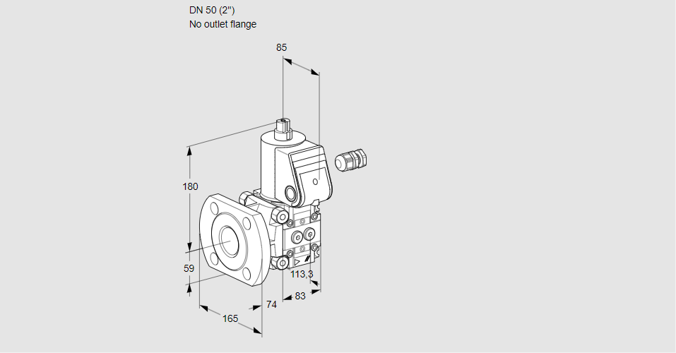 Клапан эл.магнитный газовый VAS 350/-F/NW