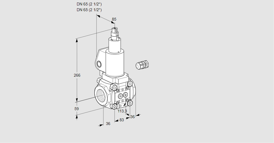 Клапан эл.магнитный газовый VAS 365R/LWGL