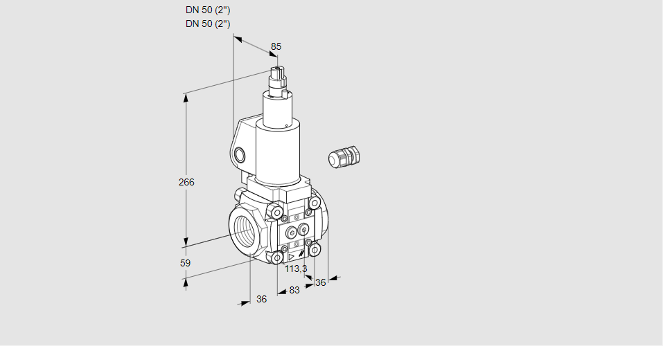 Клапан эл.магнитный газовый VAS 350R/LWGL