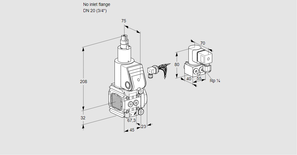 Клапан эл.магнитный газовый VAS 1-/20R/LW