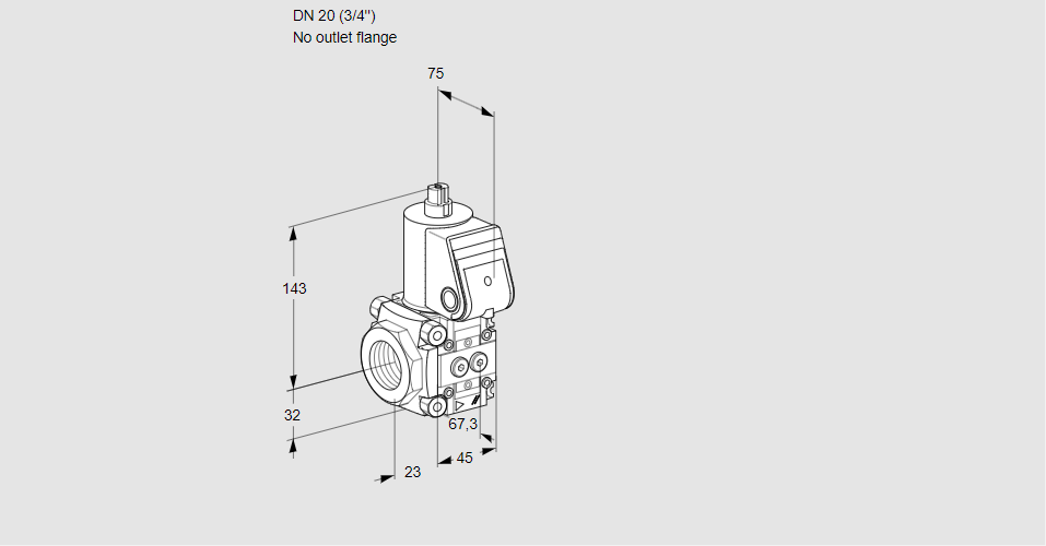 Клапан эл.магнитный газовый VAS 120/-R/NW
