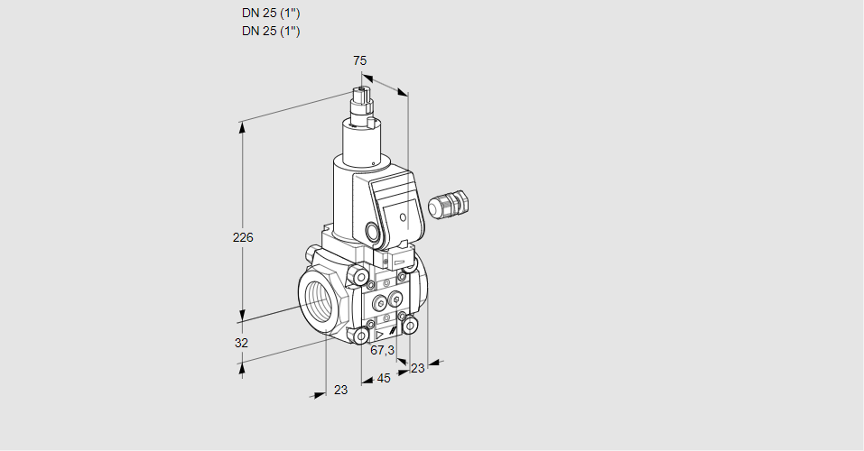 Клапан эл.магнитный газовый VAS 125R/LKGR