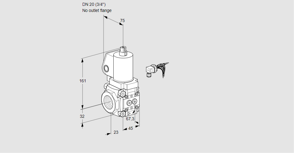 Клапан эл.магнитный газовый VAS 120/-R/NKGL
