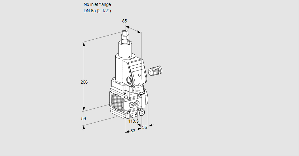 Клапан эл.магнитный газовый VAS 3-/65R/LWSR
