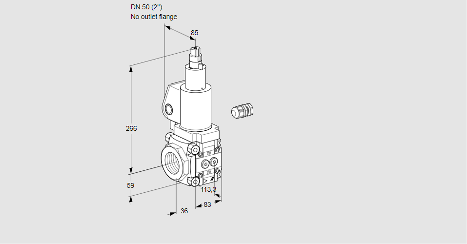 Клапан эл.магнитный газовый VAS 350/-R/LWSL