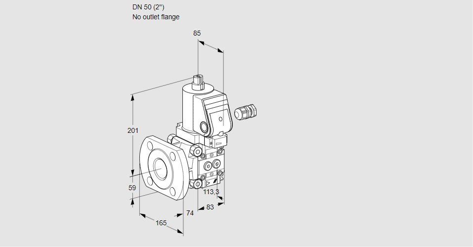 Клапан эл.магнитный газовый VAS 350/-F/NKGR