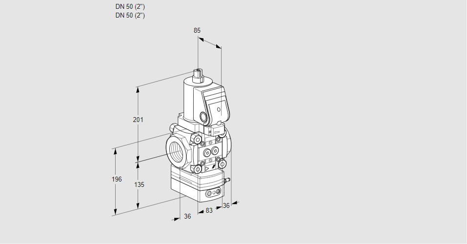 Регулятор давления с эл.магнитным клапаном VAD 3T50N/NQSR-50A