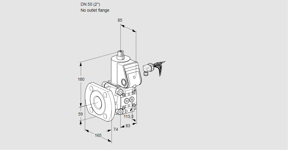 Клапан эл.магнитный газовый VAS 350/-F/NW