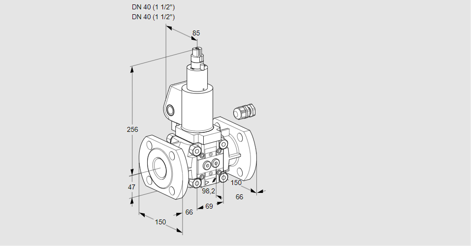 Клапан эл.магнитный газовый VAS 240F/LWGL
