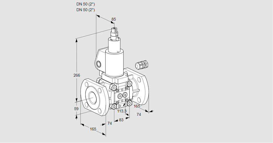Клапан эл.магнитный газовый VAS 350F/LWGL