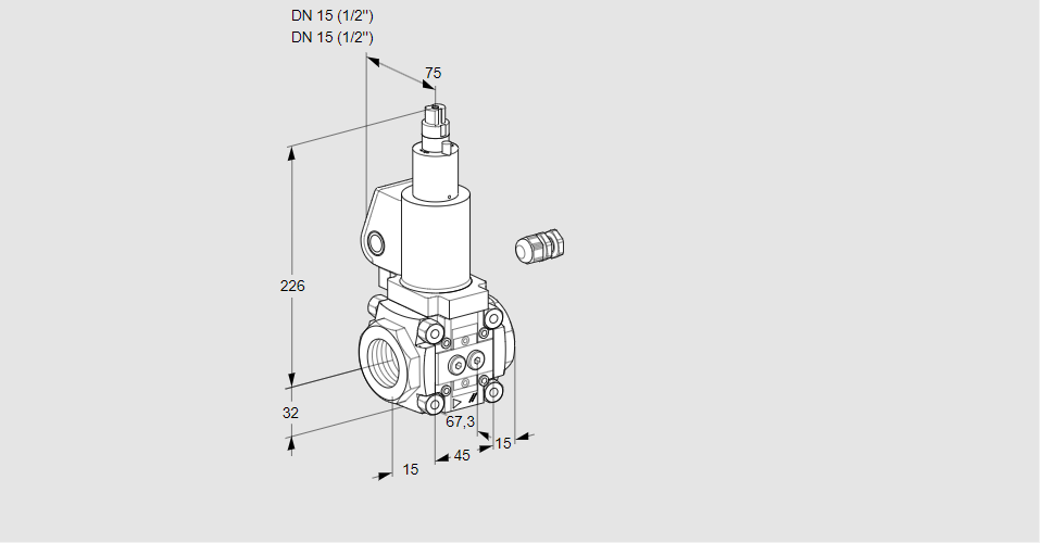 Клапан эл.магнитный газовый VAS 115R/LKGL
